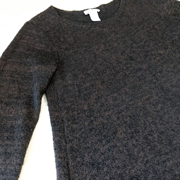 Soft Surroundings Wool Blend Criss Cross Hemline Sweater Top Medium - Picture 6 of 9